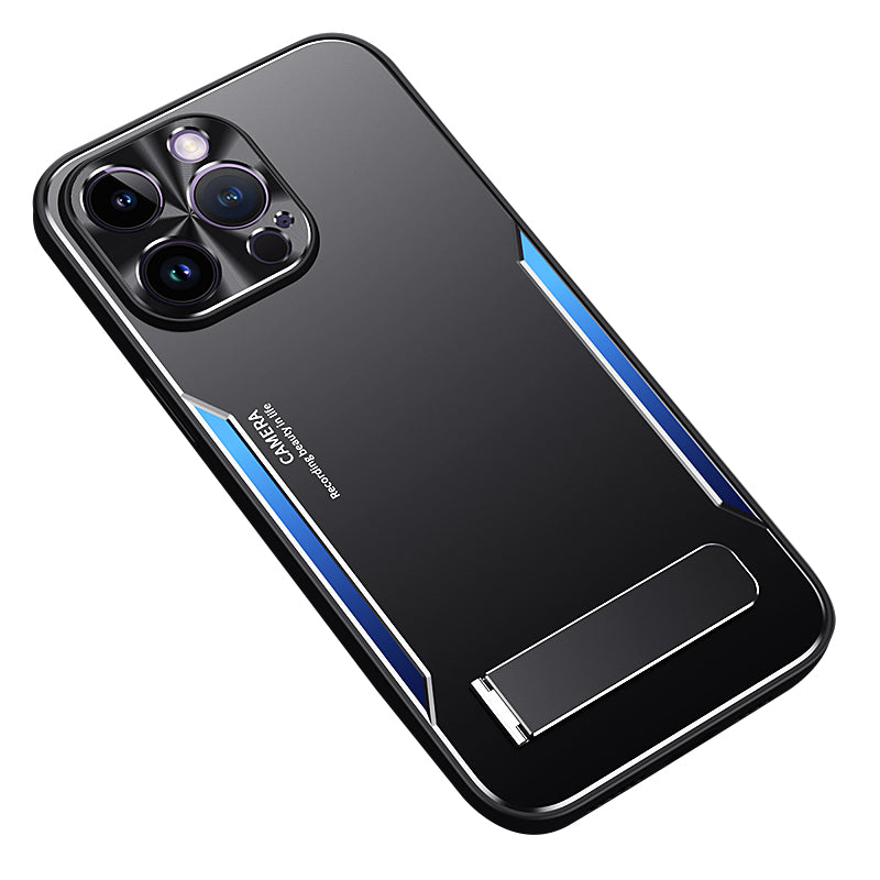 TPU Aluminium Alloy Phone Case for iPhone 14 Pro Anti-drop Kickstand Back Cover TPU Aluminium Alloy Phone Case for iPhone 14 Pro Anti-drop Kickstand Back Cover